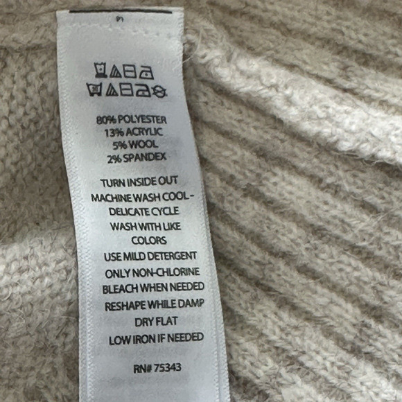 Aspen women's fair isle cardigan brown long sleeves size M - Picture 5 of 10